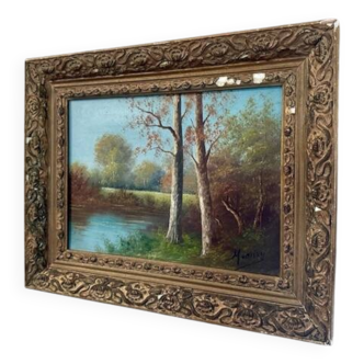 Huile sur toile Moriény