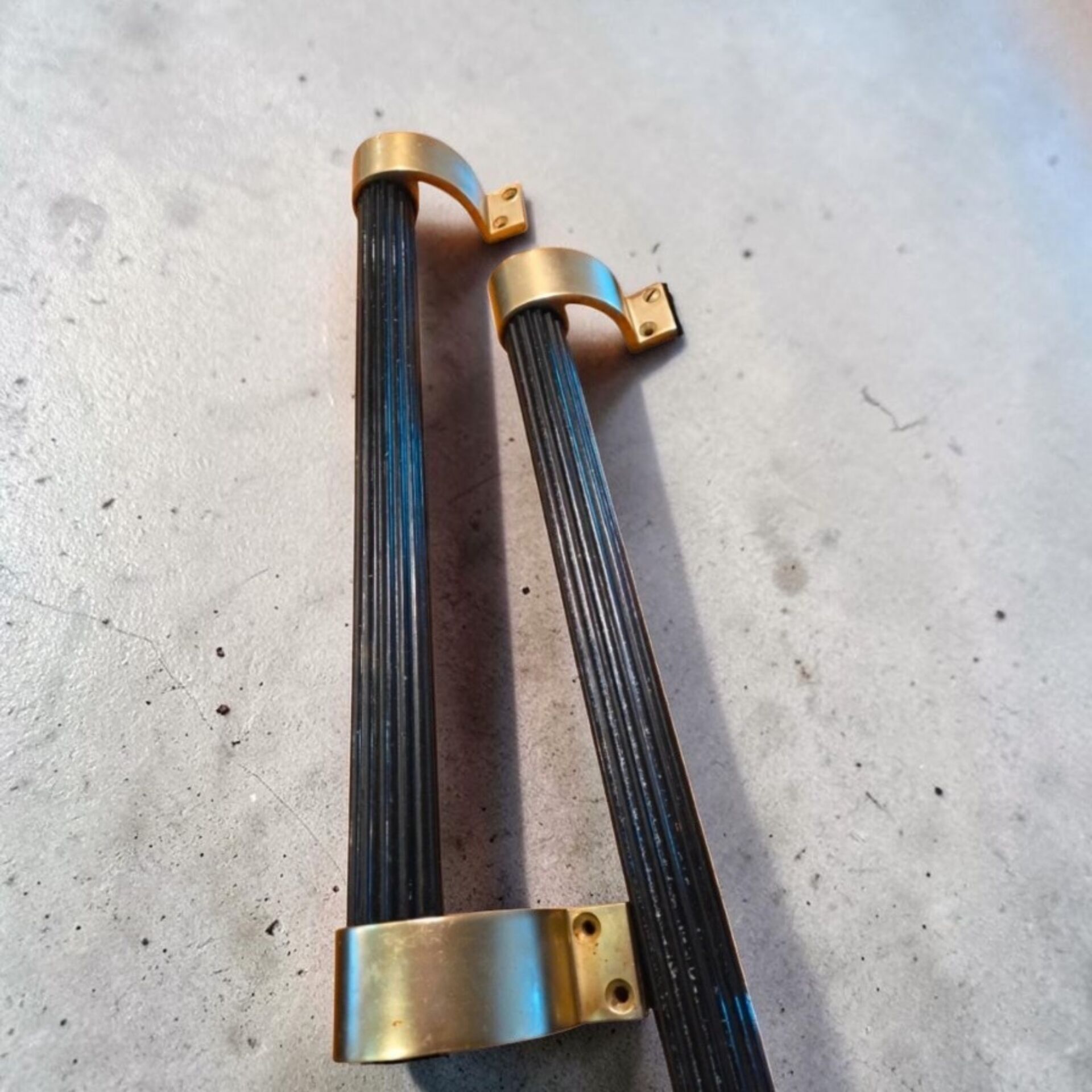 Art Deco handle pair