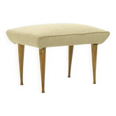 Tabouret avec pieds en bois, années 1950
