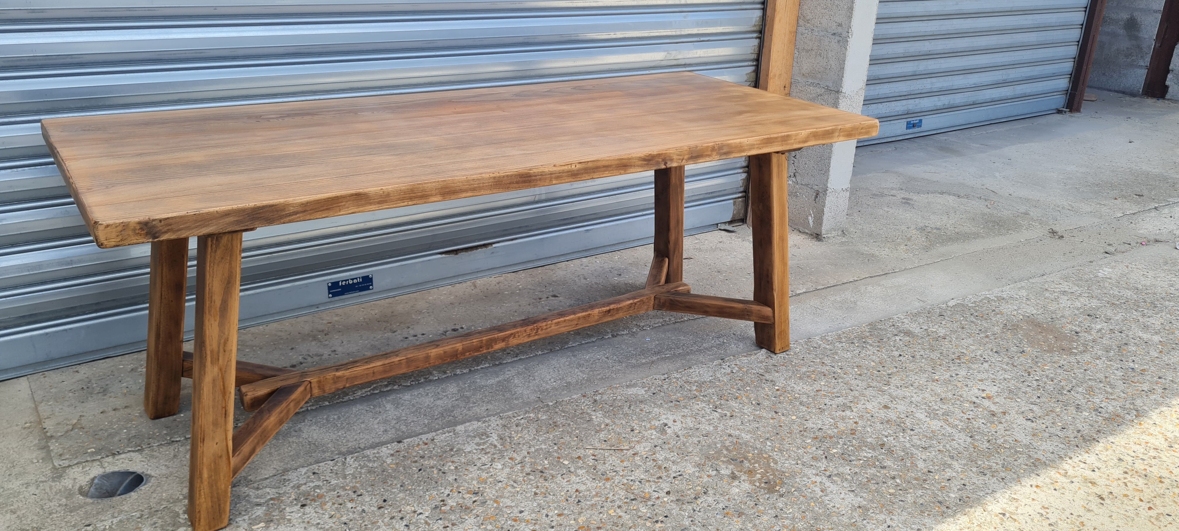 Elm farmhouse table