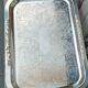 Silver metal serving tray