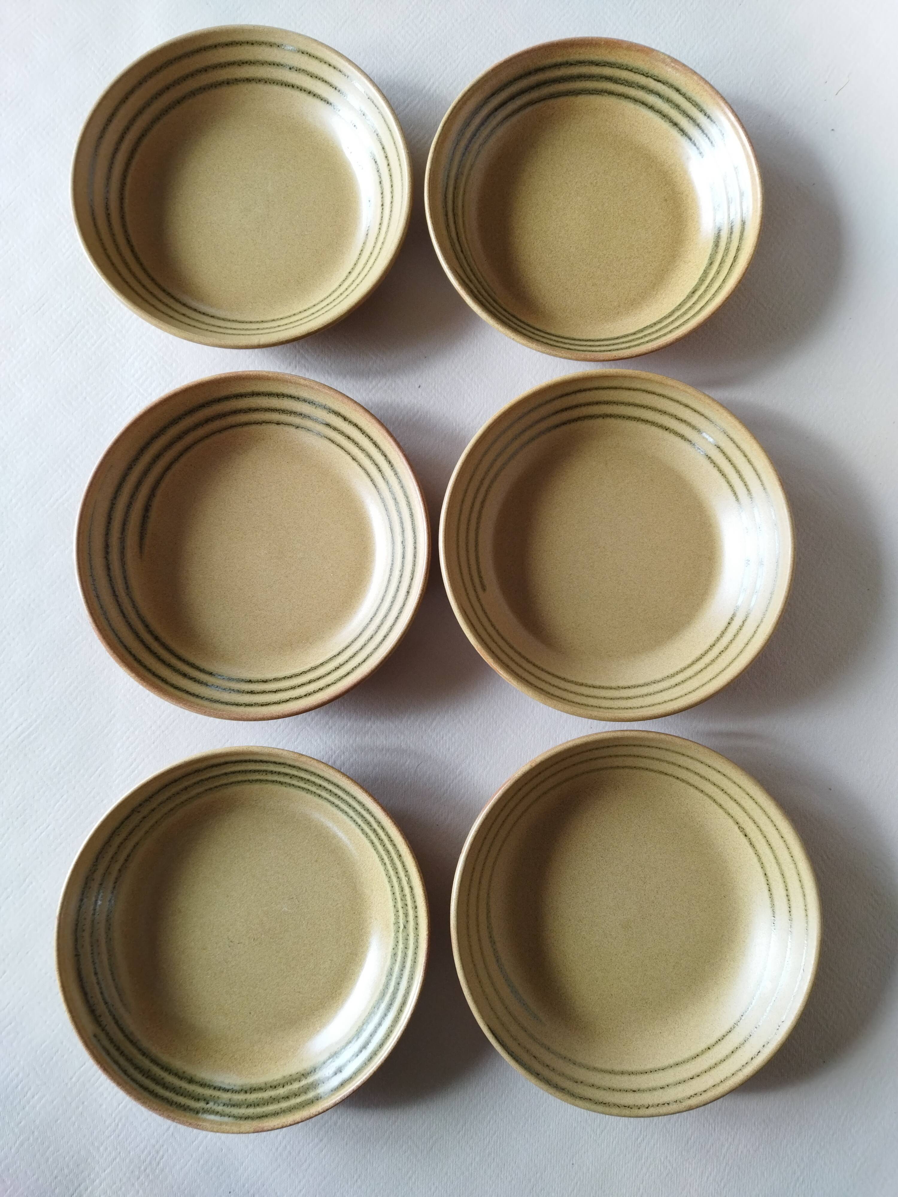 6 Sarreguemines “Chaumière” soup plates