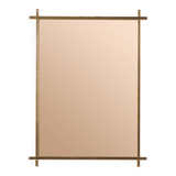 Italian mid century brass mirror in the style of Romeo Rega, 1970s