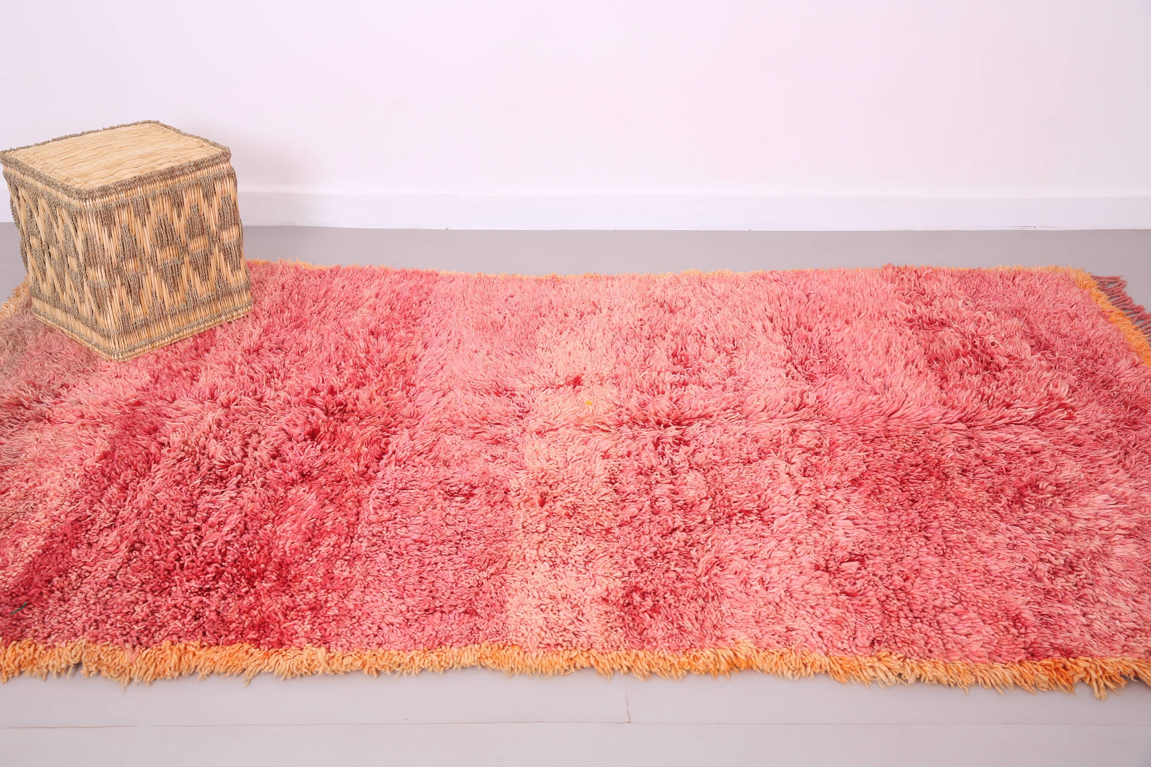 Vintage Moroccan Shag Rug 150 x 268 cm - Handmade Berber Rug - Wool Rug