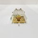 Set of 2 Mid Century Modern gilded ice glass wall lamps by J.T. Kalmar