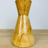 Vase Grandjean Jourdan form diabolo cat, ceramic wood effect