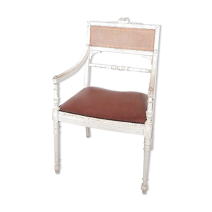 Fauteuil canné de style Louis