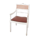 Fauteuil canné de style Louis XV bois laqué