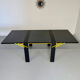 Table à manger extensible postmoderne design italien Lorenzo et Stefani, 1980