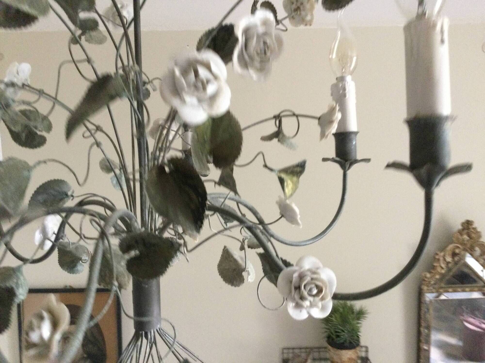 Antique metal chandelier