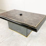 Vintage hidden bar coffee table by Fedam, 1980s