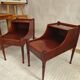 Pair of vintage Danish Scandinavian bedside tables in mahogany – 1950s