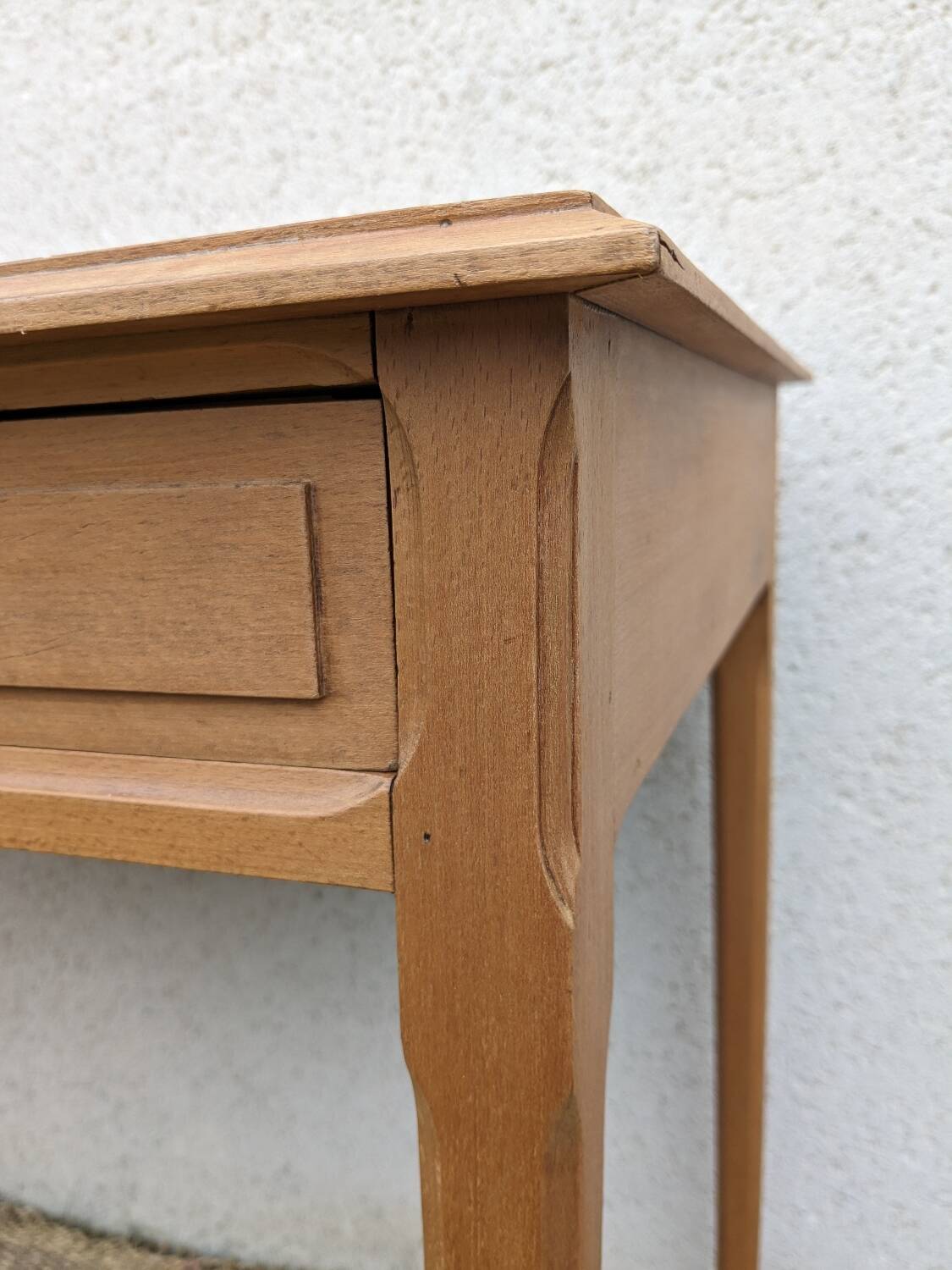 Beech desk / table 2 drawers