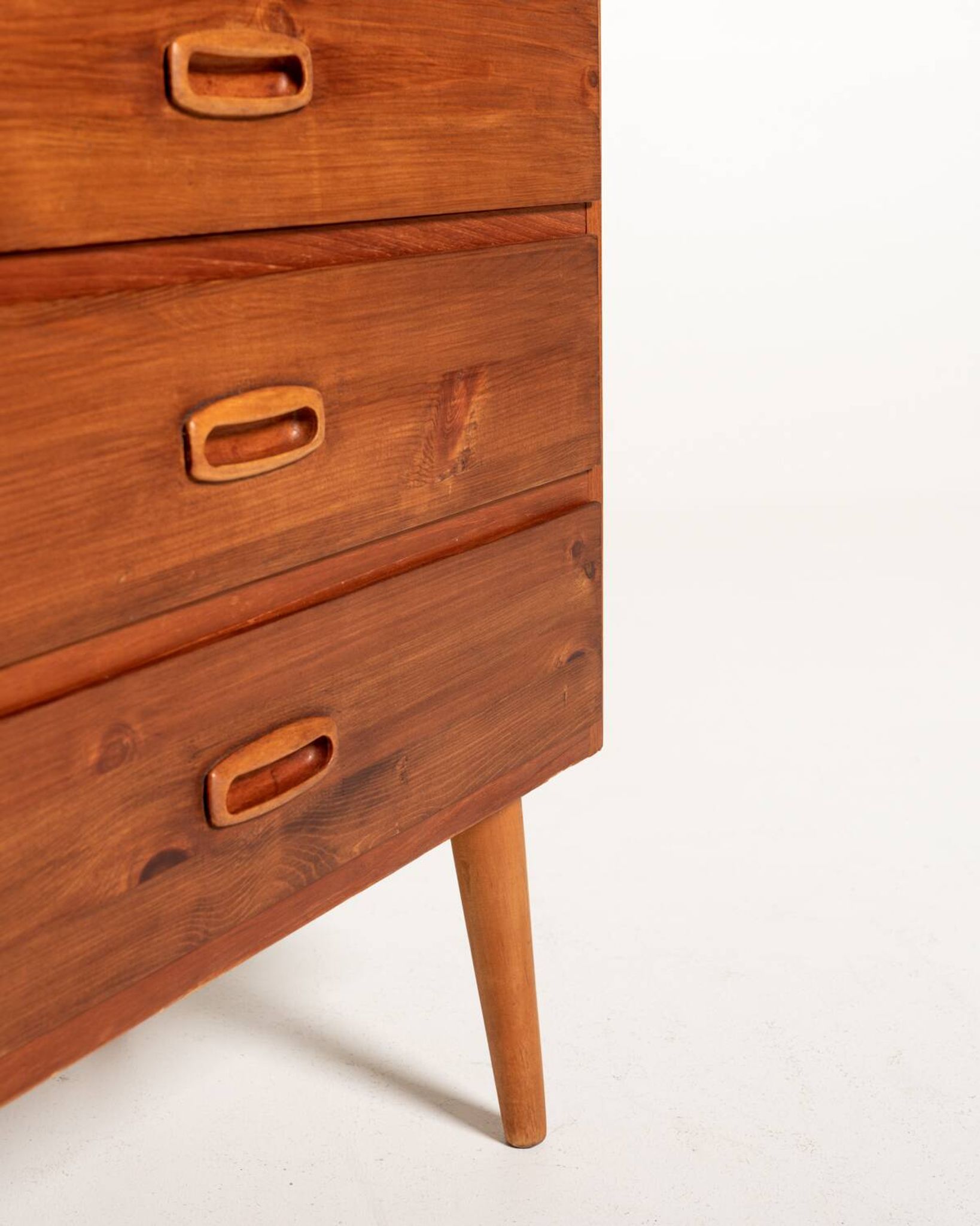Scandinavian tall chest of six drawers