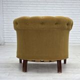 1950s, Danish relax chair, green furniture wool, ash wood.