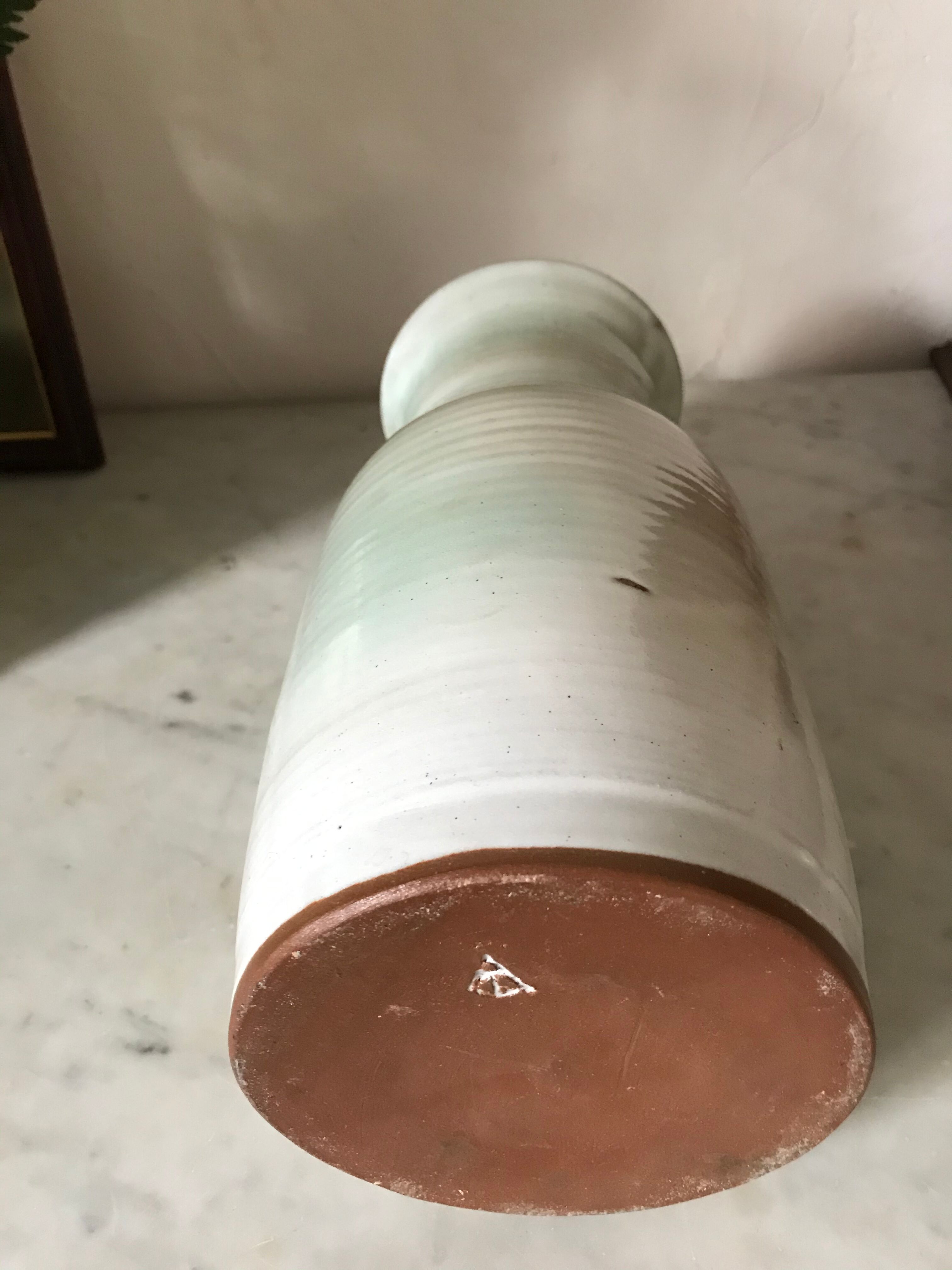 Vintage vase in enamelled ceramic