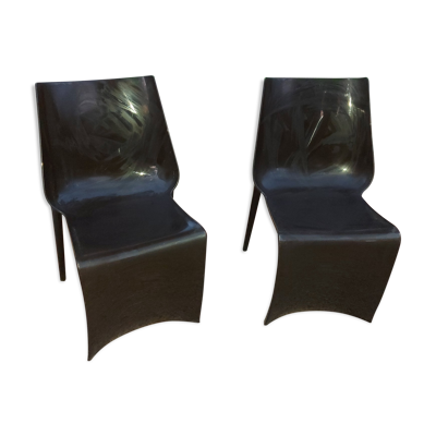 Deux chaises design italien Pedrali modèle smart