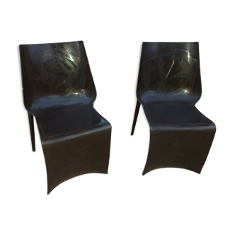 Deux chaises design italien Pedrali modèle smart