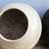 Paire de cache pots en crystalite