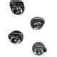 Space age set of 4 chrome plastic coat hangers, Olaf Von Bohr, Kartell Ital