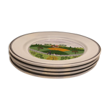 4 plates Villeroy & Boch naïve decorations