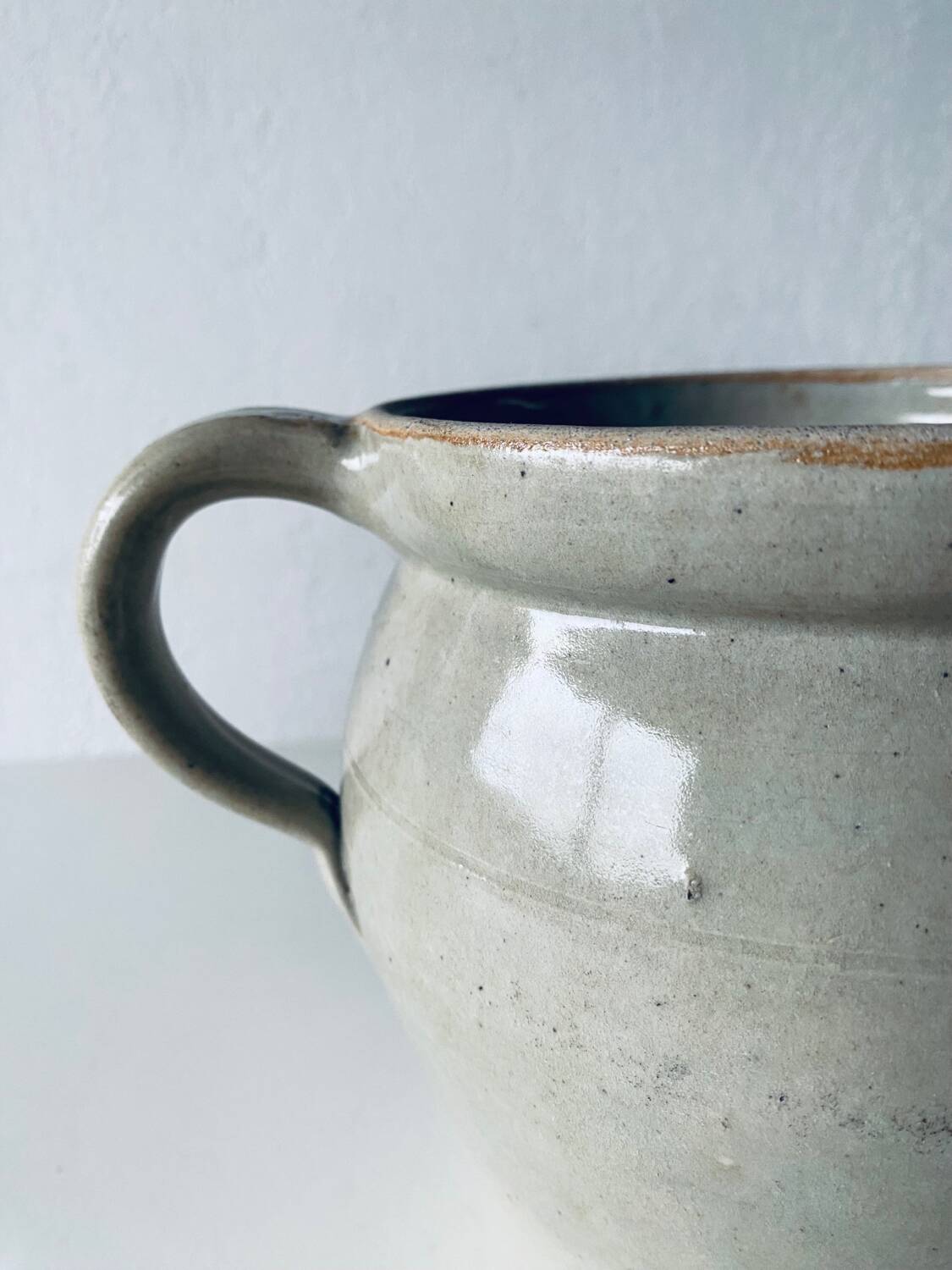 Antique glazed terracotta jug