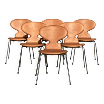 Fritz hansen ant chairs in cognac leather new!!