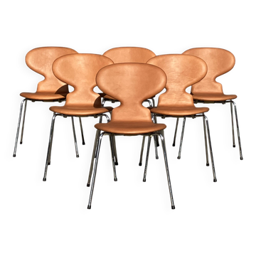 Fritz hansen ant chairs in cognac leather new!!