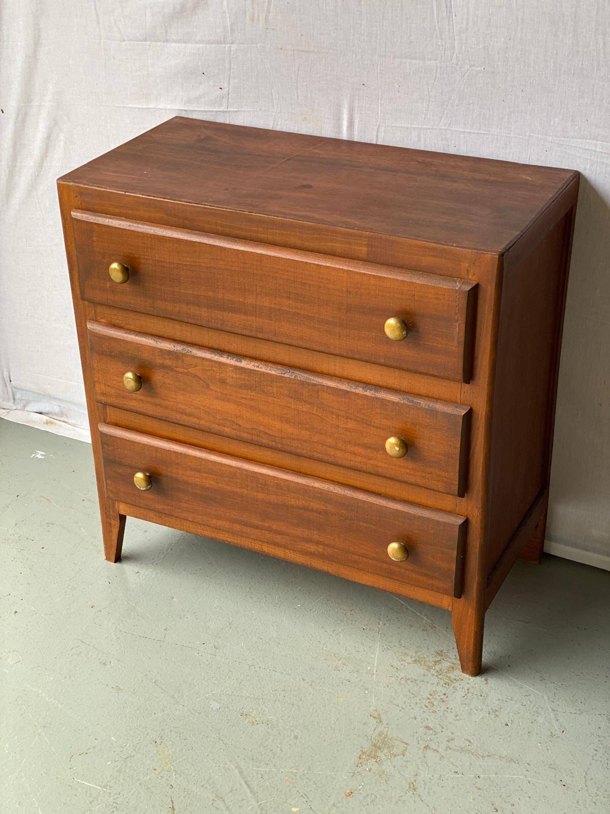 Vintage Scandinavian art deco chest of drawers from the 30s in wood