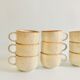 Set of 9 speckled ceramic coffee cups