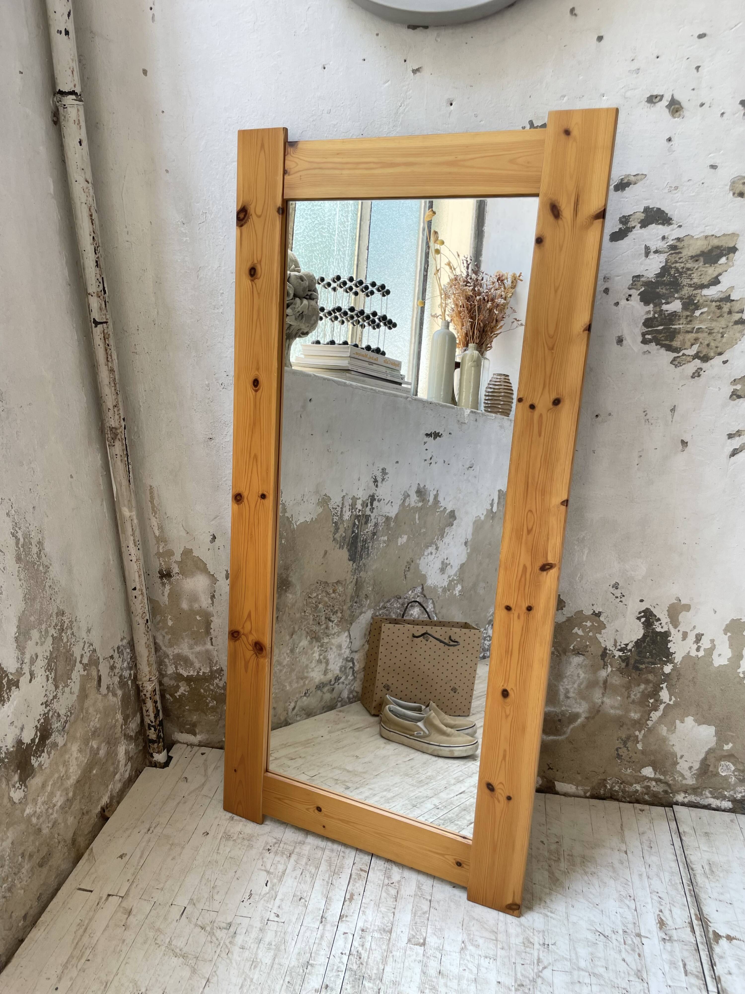 80s pine mirror