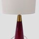 Scandinavian lamp in red glass Kastrup Denmark 1960
