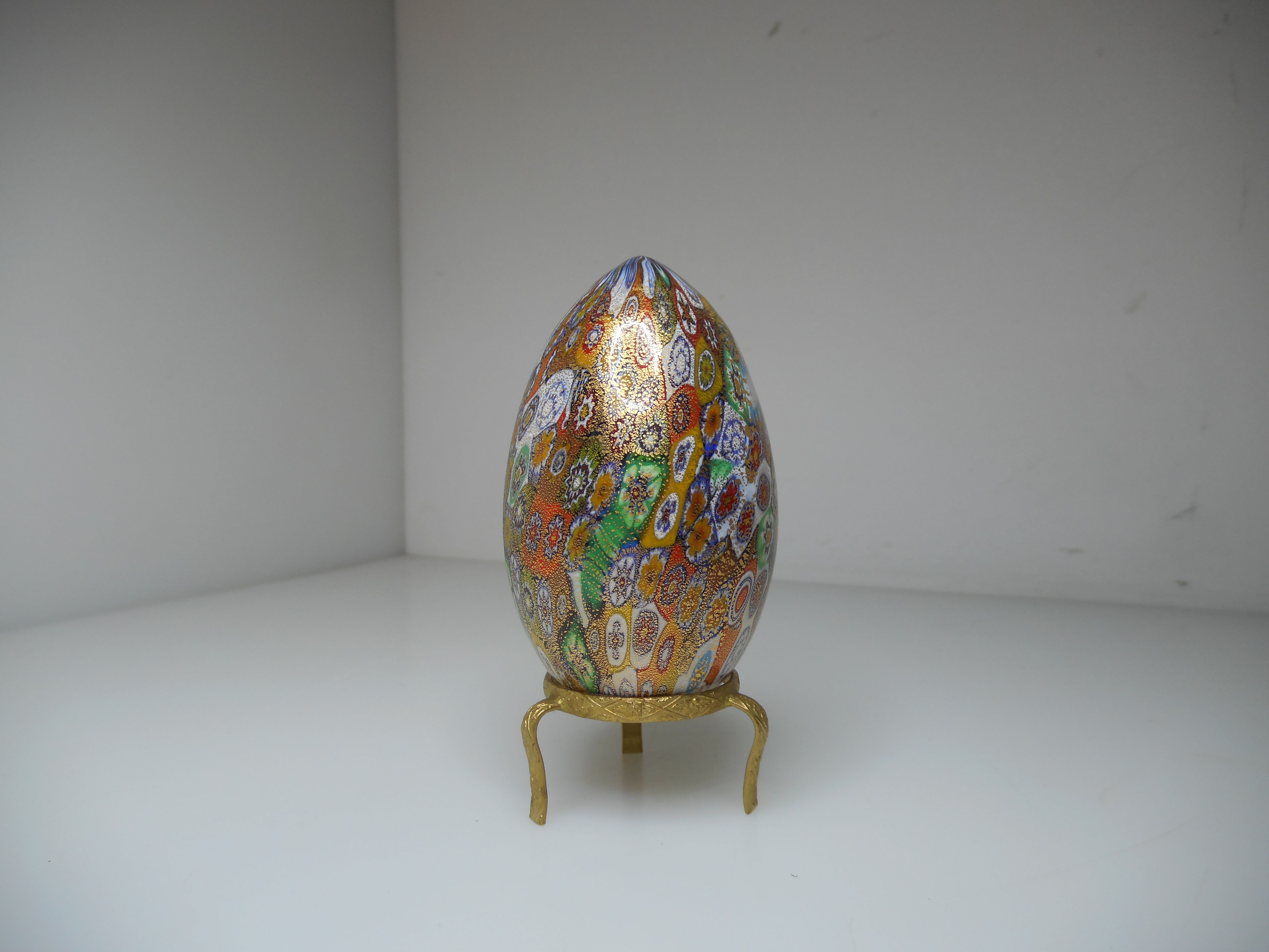 Egg Murano gold leaf Millefiori paper press