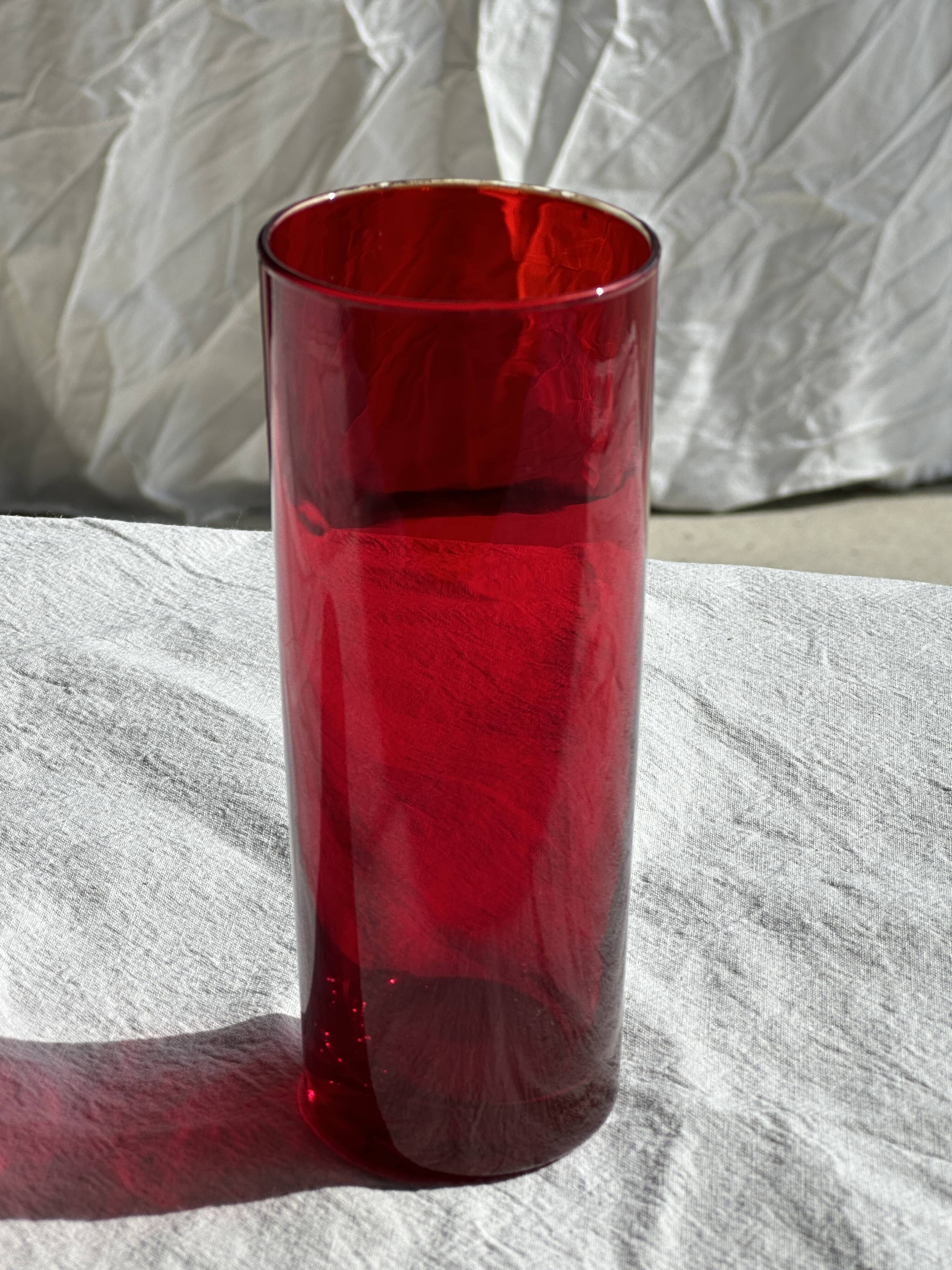 6 colored orangeade glasses