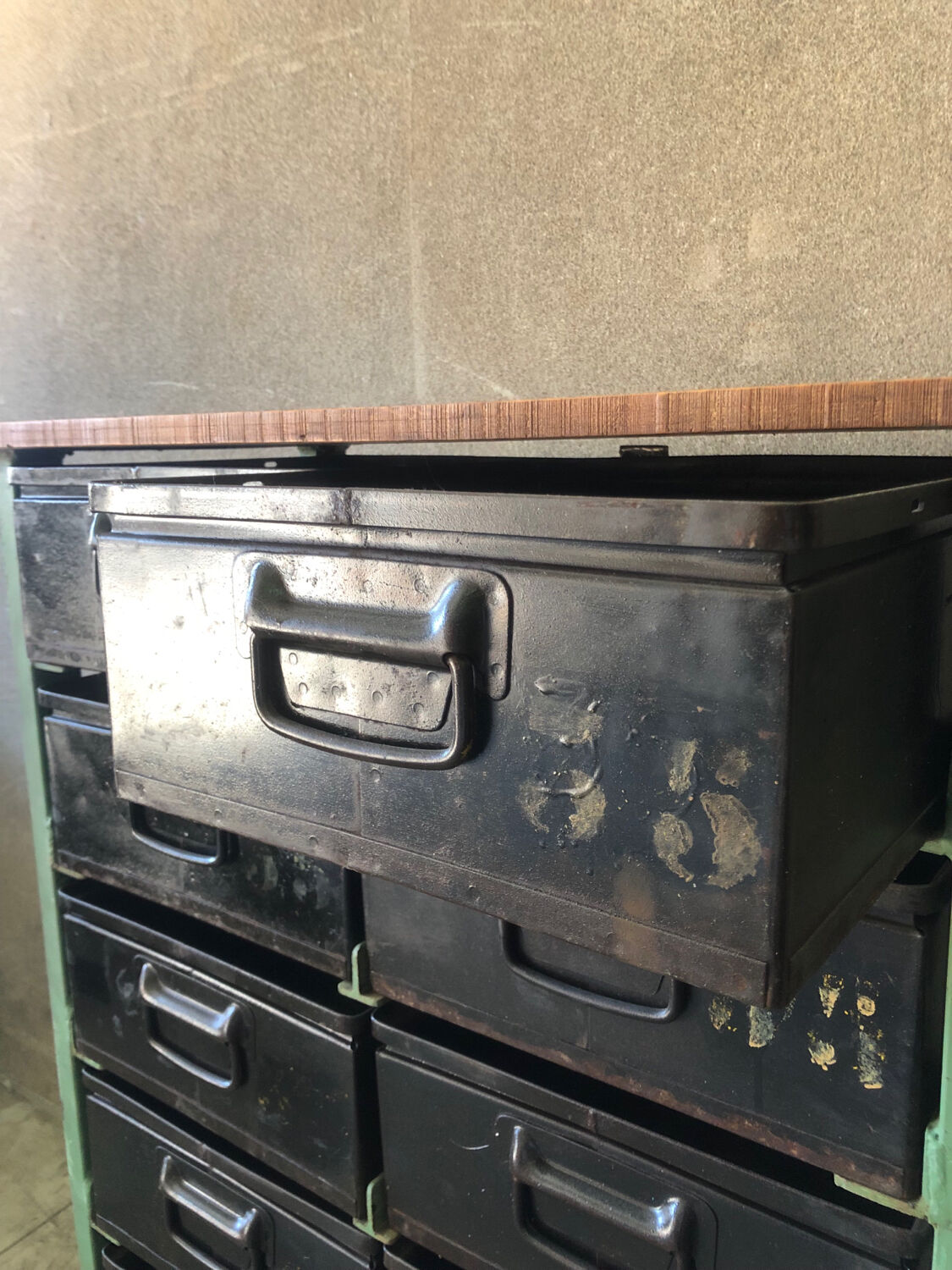 Old trade furniture workshop cabinet