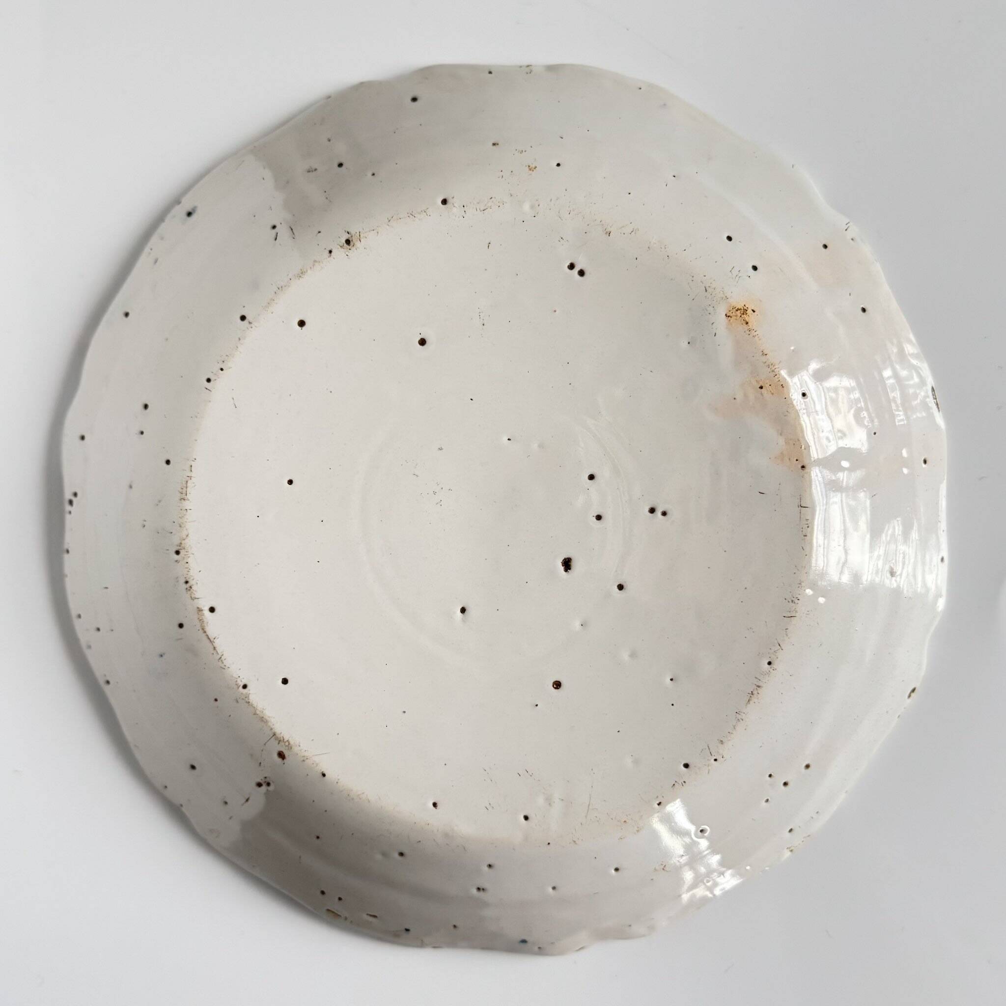 18th Century Nevers Earthenware Plate | Windmill and River