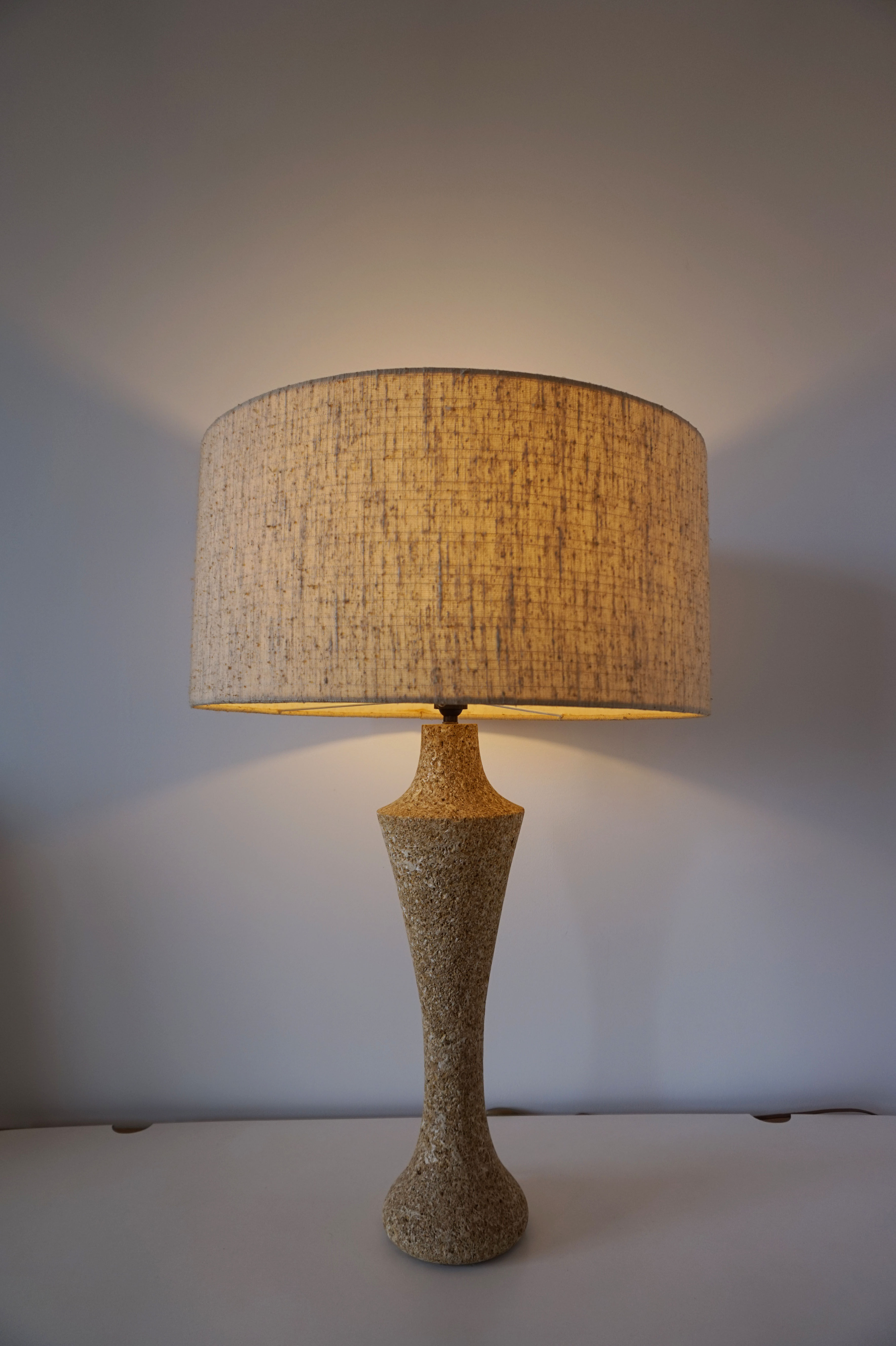 Vintage stone lamp reconstituted 1970