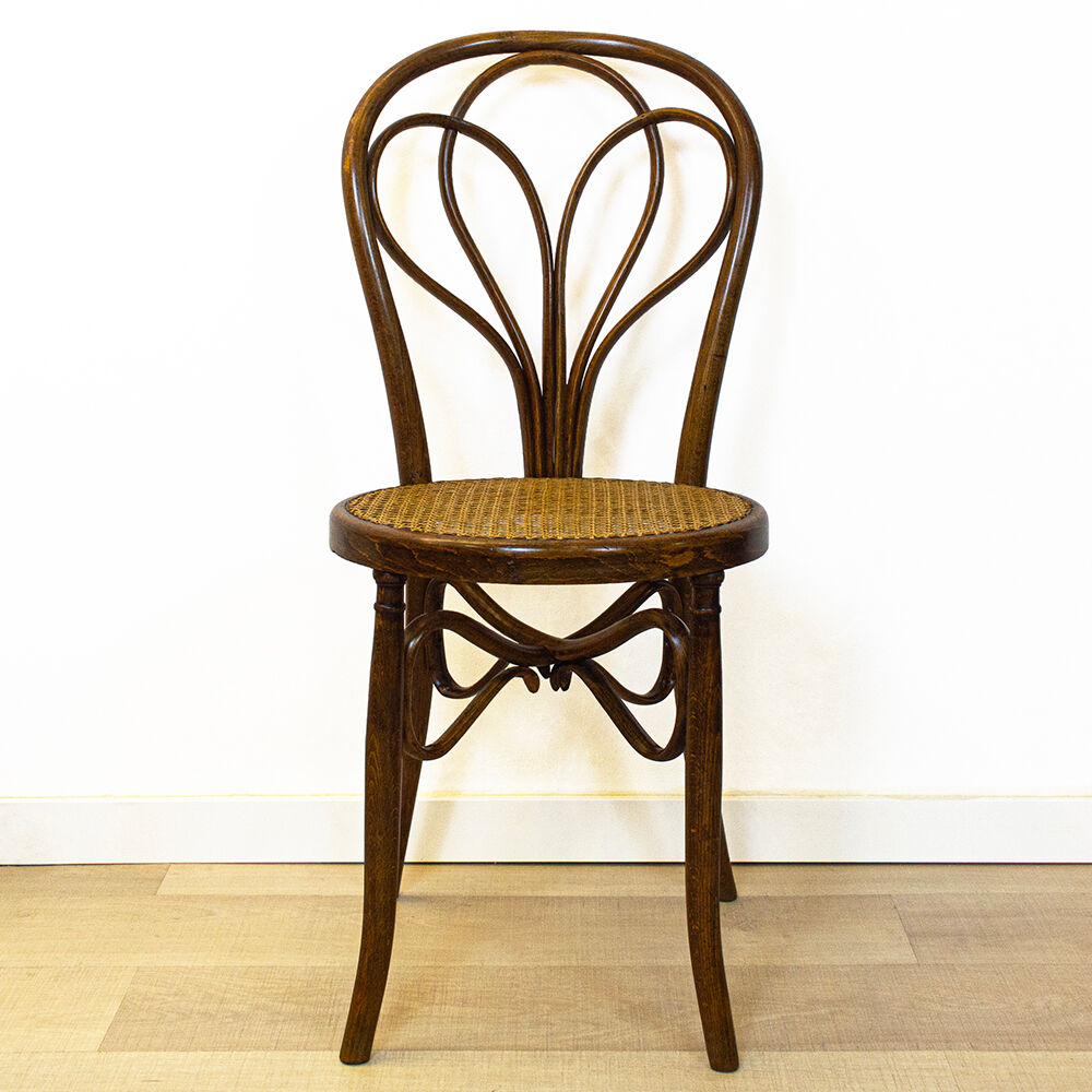 Antique Spanish Bentwood Chair in Oak by Ventura Feliu, 1890s, Set of 4