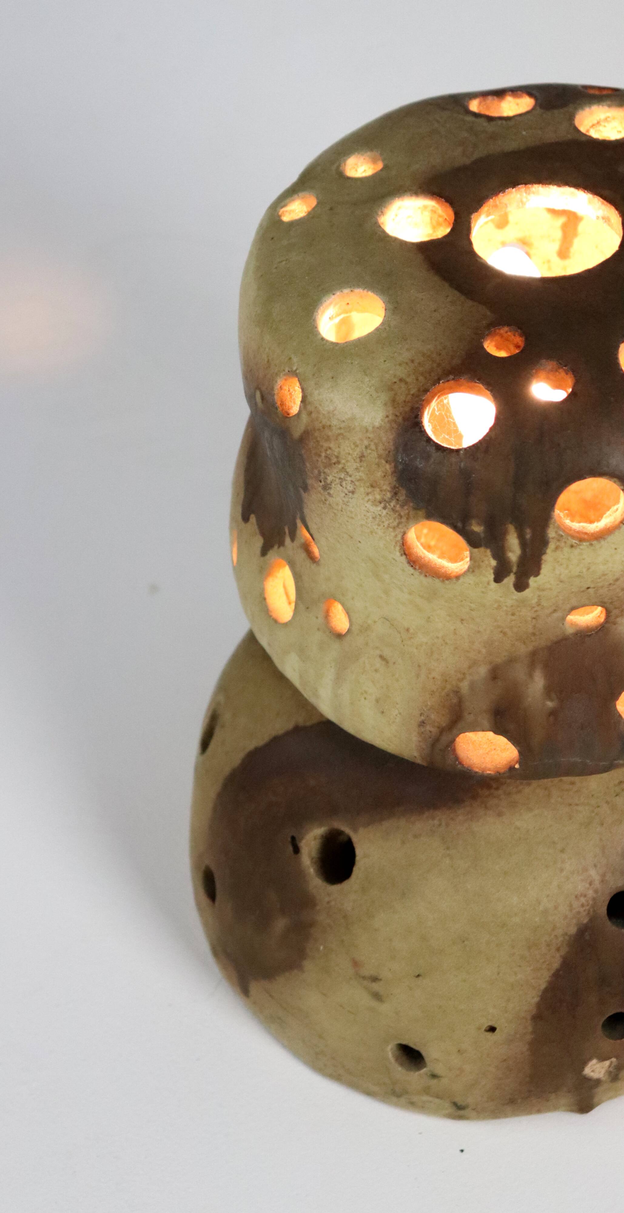 Lampe en céramique brutaliste