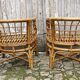 Paire de fauteuils en rotin, made in Italy