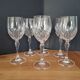 Crystal wine glasses with petal decoration