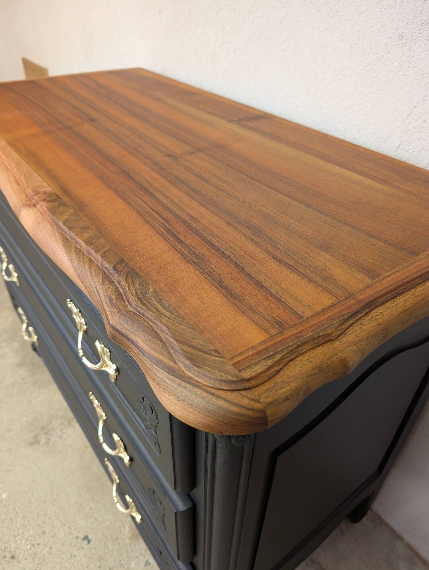 Vintage walnut commode refurbished