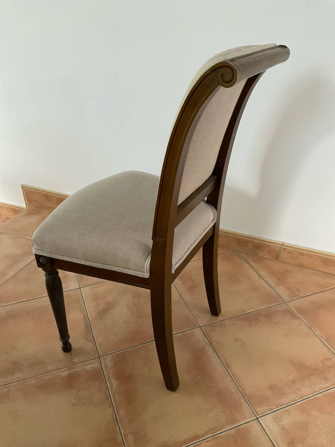4 wooden and fabric chairs from Mise en Demeure