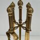 Neoclassical Fire Set in Bronze and Brass Finely Chiseled