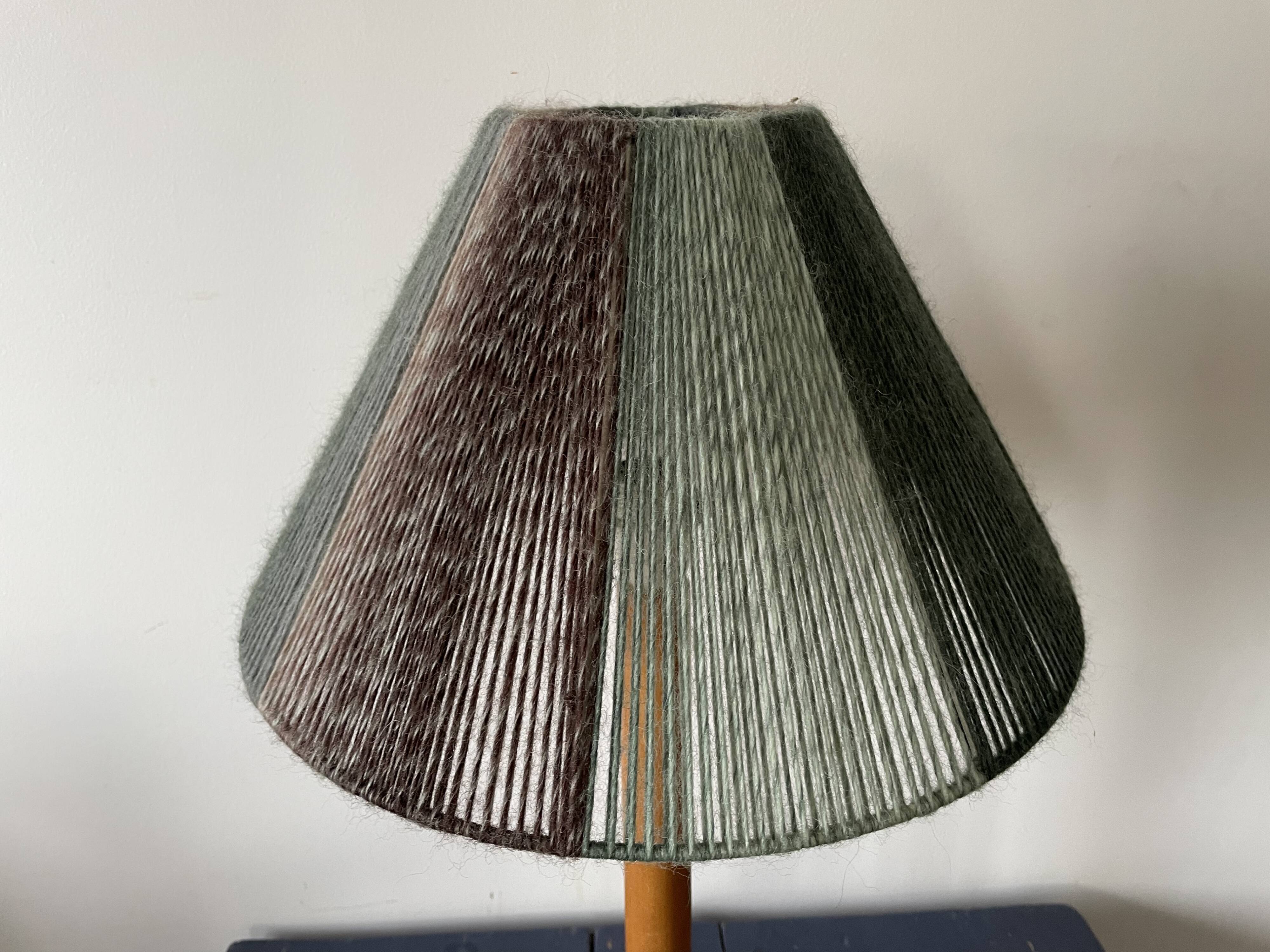 Vintage blond wooden lamp