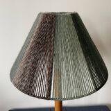 Vintage blond wooden lamp