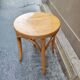 Vintage curved wooden stool