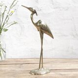 Heron en laiton doré