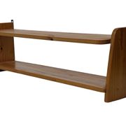 Vintage wooden wall shelve rack in pinewood minimalist design