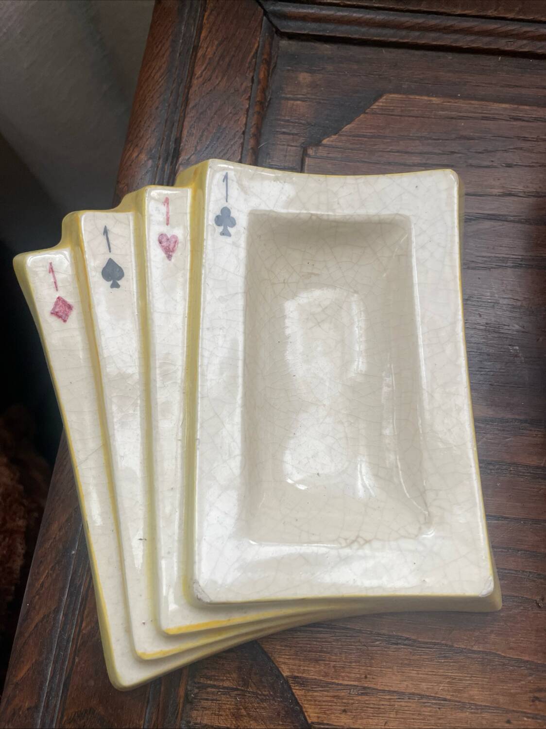 1950s Square Ace Ashtray